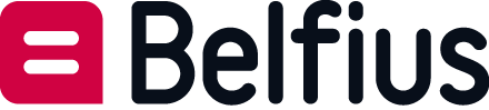 Le logo de Belfius avec un carré rouge contenant deux barres blanches horizontales à gauche du nom écrit en lettres noires.

Description générée par IA